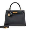 Hermès Kelly 28 Sellier — Noir Epsom / Gold Hardware